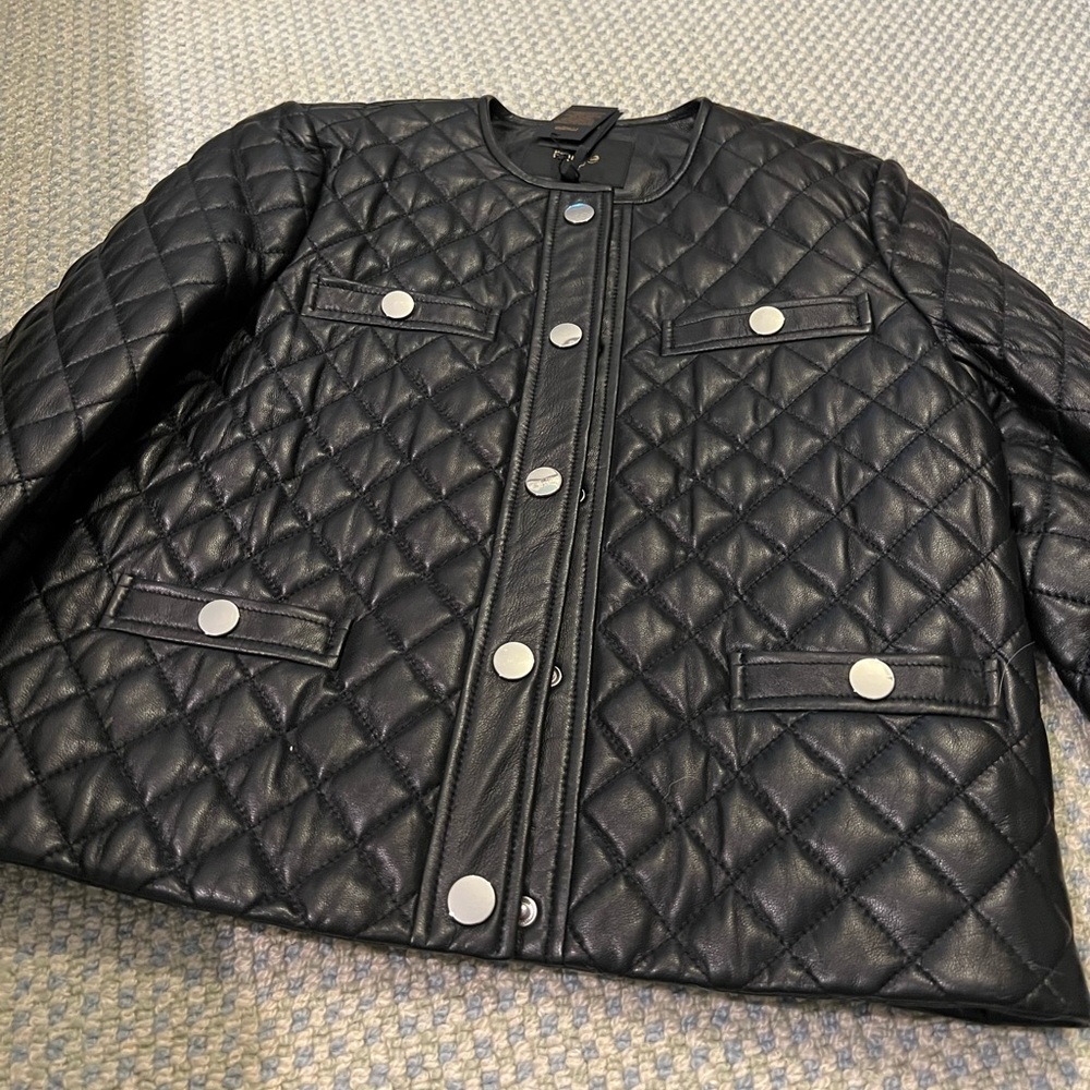 NWT Maje Quilted Leather Jacket - Picture 6 of 10